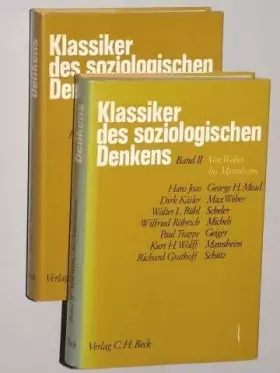 Couverture du produit · Klassiker des soziologischen Denkens II. Von Weber bis Mannheim