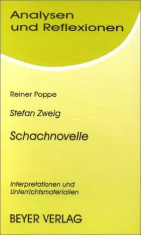 Couverture du produit · Analysen und Reflexionen, Bd.66, Stefan Zweig 'Schachnovelle'