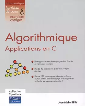 Couverture du produit · Algorithmique - Applications en C