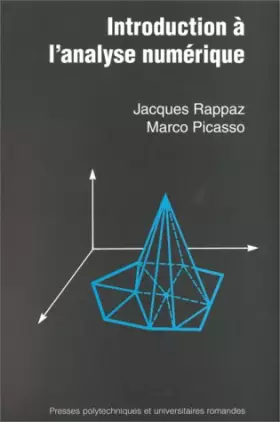 Couverture du produit · Introduction à l'analyse numérique