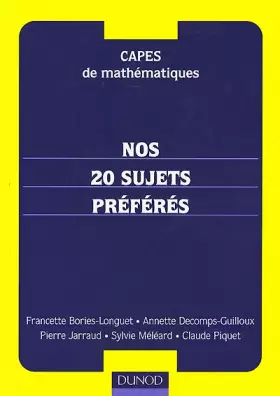 Couverture du produit · Capes de mathématiques, nos 20 sujets préférés