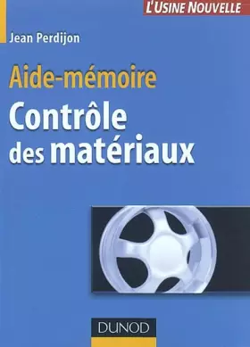 Couverture du produit · Aide-mémoire du contrôle des matériaux
