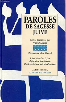Couverture du produit · Paroles de sagesse juive