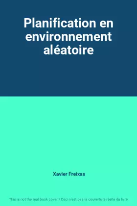Couverture du produit · Planification en environnement aléatoire