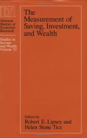 Couverture du produit · The Measurement of Saving, Investment, & Wealth