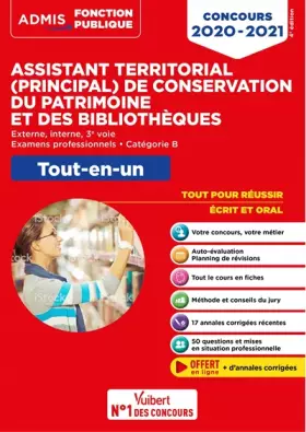Couverture du produit · Concours Assistant territorial et Assistant principal de conservation du patrimoine et des bibliothèques - Catégorie B - Tout-e