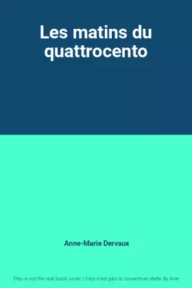 Couverture du produit · Les matins du quattrocento
