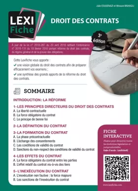Couverture du produit · Droit des contrats: 3e édition