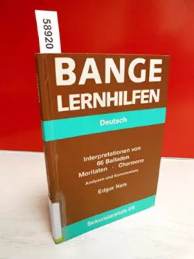 Couverture du produit · Interpretationen von 66 Balladen, Moritaten und Chansons. Analysen und Kommentare