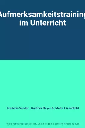 Couverture du produit · Aufmerksamkeitstraining im Unterricht