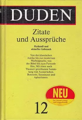 Couverture du produit · Duden 12 /Zitate Und Ausspruche