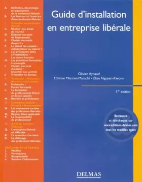 Couverture du produit · Guide d'installation en entreprise libérale