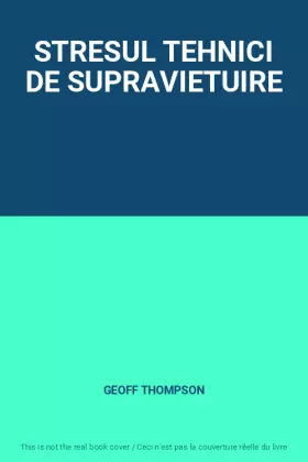Couverture du produit · STRESUL TEHNICI DE SUPRAVIETUIRE