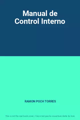 Couverture du produit · Manual de Control Interno