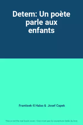 Couverture du produit · Detem: Un poète parle aux enfants