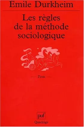 Couverture du produit · Les Règles de la méthode sociologique