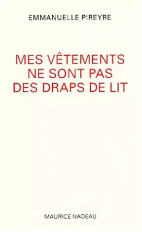 Couverture du produit · Mes vêtements ne sont pas des draps de lit