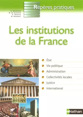 Couverture du produit · INSTITUTIONS DE LA FRANCE