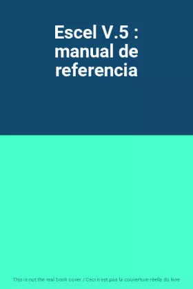 Couverture du produit · Escel V.5 : manual de referencia