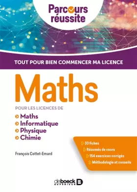 Couverture du produit · Maths pour les licences de maths, informatique, physique, chimie