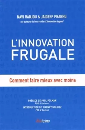 Couverture du produit · L'innovation frugale: Comment faire mieux avec moins