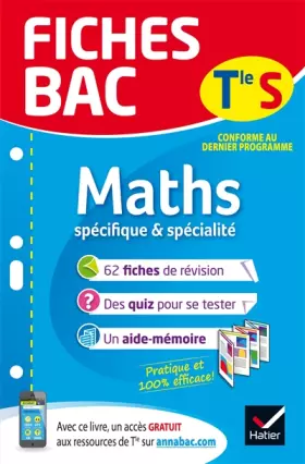 Couverture du produit · Fiches bac Maths Tle S (spécifique & spécialité): fiches de révision Terminale S