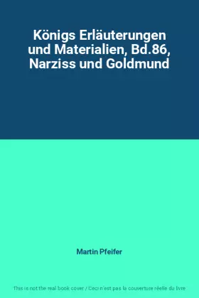 Couverture du produit · Königs Erläuterungen und Materialien, Bd.86, Narziss und Goldmund