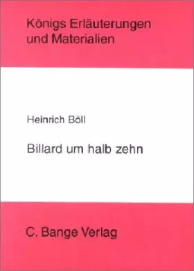 Couverture du produit · Billard um halb zehn. Königs Erläuterungen und Materialien