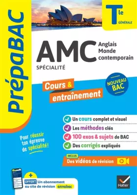 Couverture du produit · Prépabac AMC (Anglais monde contemporain) Tle générale (spécialité) - Bac 2024: nouveau programme de Terminale