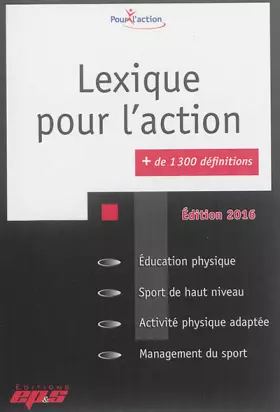 Couverture du produit · Lexique pour l'action