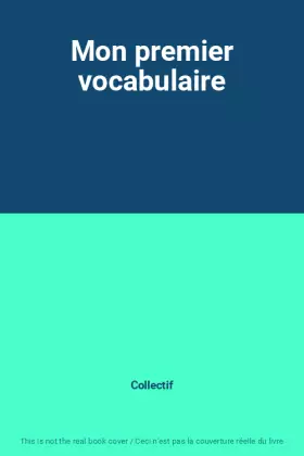 Couverture du produit · Mon premier vocabulaire