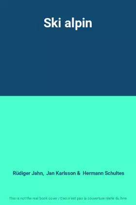 Couverture du produit · Ski alpin