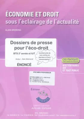 Couverture du produit · Dossiers de Presse pour l'Économie et Droit. Enonce. Bts Deuxième Annee et Iut (Poch