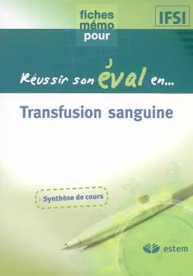 Couverture du produit · Transfusion sanguine