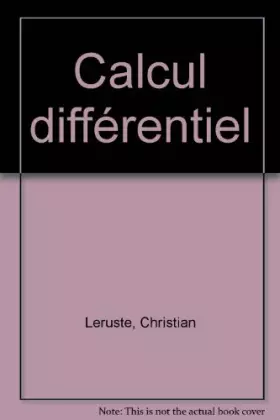 Couverture du produit · Calcul différentiel