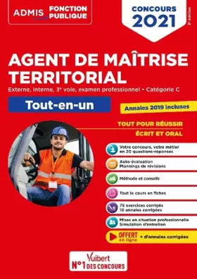 Couverture du produit · Concours Agent de maîtrise territorial - Catégorie C - Tout-en-un - Annales 2019 incluses: Externe, interne, 3e voie, examen pr