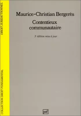 Couverture du produit · Contentieux communautaire, 3e édition mise à jour