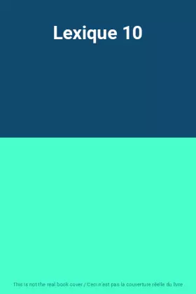 Couverture du produit · Lexique 10