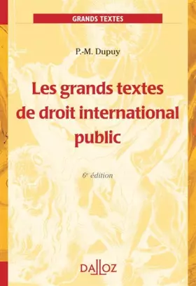 Couverture du produit · Les grands textes de droit international public