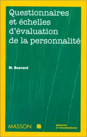 Couverture du produit · Questionnaires et échelles d'évaluation de la personnalité