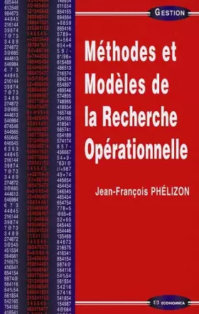 Couverture du produit · Méthodes et modèles de la recherche opérationnelle