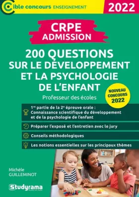Couverture du produit · CRPE - 200 questions sur le développement et la psychologie de l'enfant: Professeur des écoles – Nouveau concours 2022