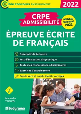 Couverture du produit · Épreuve écrite de Français CRPE Admissibilité: 2022