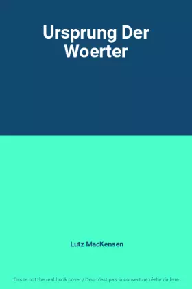 Couverture du produit · Ursprung Der Woerter