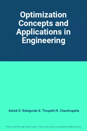 Couverture du produit · Optimization Concepts and Applications in Engineering