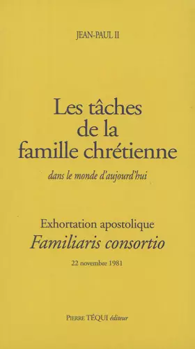 Couverture du produit · Familiaris Consortio Taches de la Famille Chretienne