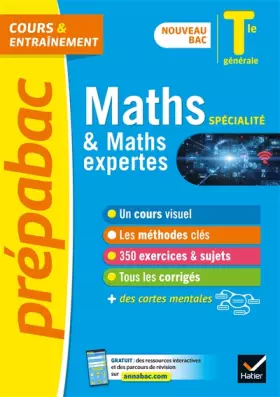 Couverture du produit · Prépabac Maths (spécialité) & Maths expertes (option) Tle générale - Bac 2023: nouveau programme de Terminale