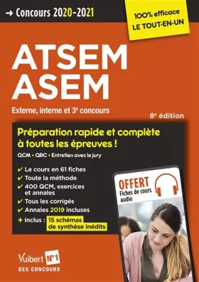 Couverture du produit · Concours ATSEM et ASEM - Catégorie C - Préparation complète et rapide à toutes les épreuves: Agent (territorial) spécialisé des