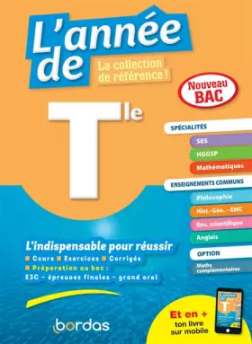 Couverture du produit · L'Année de Tle Spécialités SES HGGP Maths - Tout-en-un