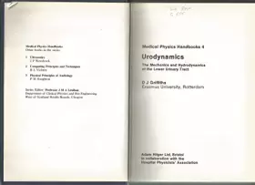 Couverture du produit · Urodynamics: The Mechanics and Hydrodynamics of the Lower Urinary Tract